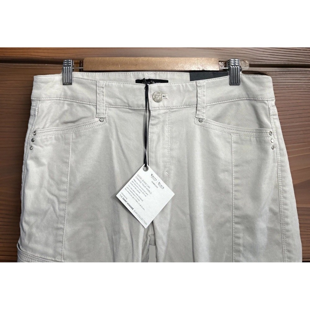 NWT White House Black Market Saint Honore Skinny Cargo Jeans Sz 8